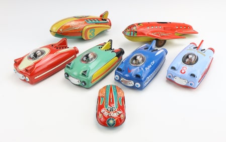 Tin Litho Ships and Cars