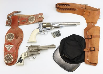 Hubley Cap Guns & Civil War Reenactor Accessories