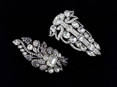 Eisenberg Rhinestone Dress Clips