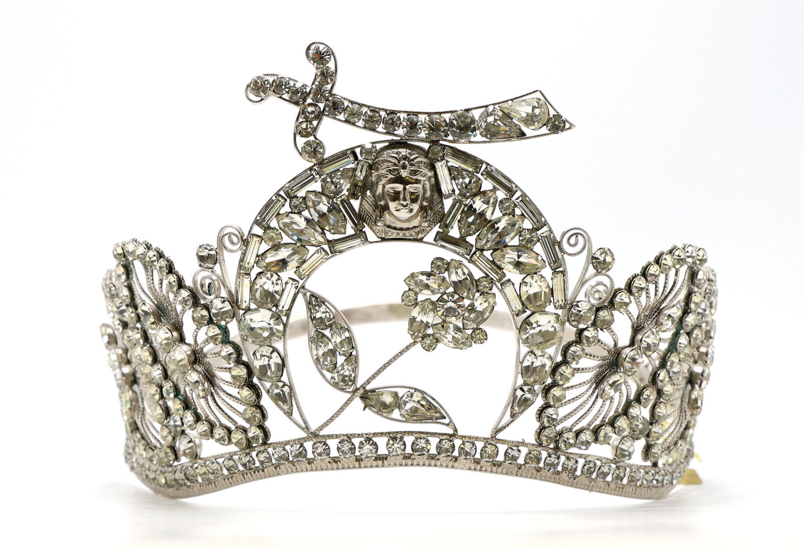 Shriners Rhinestone Tiara with Scimitar and Egyptian Motif (1 of 7)
