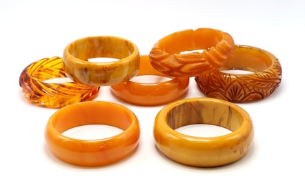 Vintage Bakelite and Early Plastic Bangle Bracelets