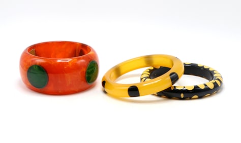Vintage and Contemporary Plastic Bangle Bracelets