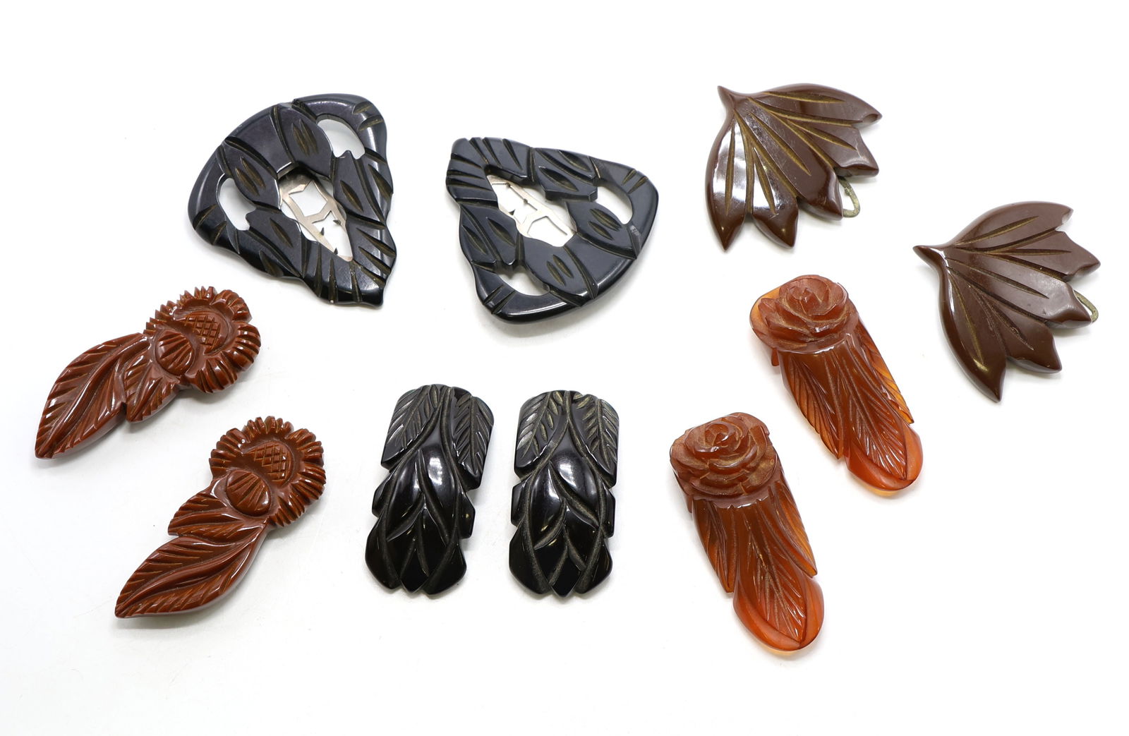 Bakelite Dress Clips and Pins (1 of 2)