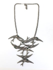 Metal Swallow Necklace