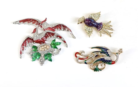 Enamel Costume Brooches