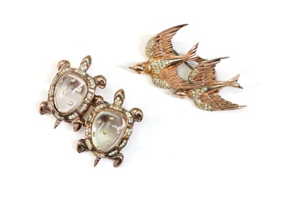 Sterling Silver Coro Craft and Coro Duette Brooches