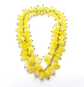 Miriam Haskell Yellow Beaded Necklace