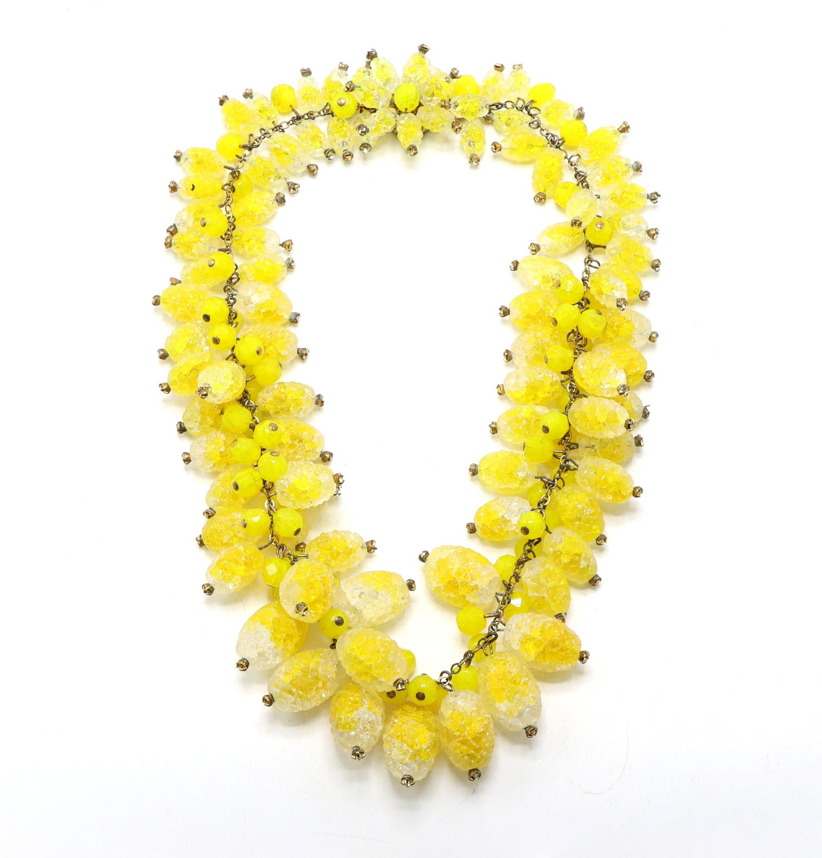Miriam Haskell Yellow Beaded Necklace (1 of 5)