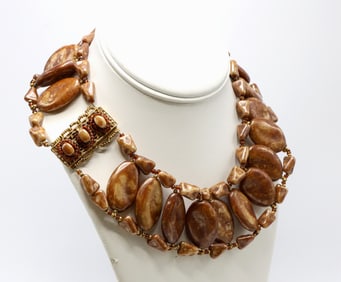 Miriam Haskell Multi-Strand Beaded Necklace