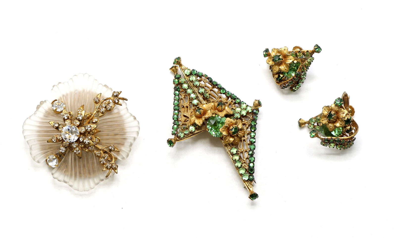 Miriam Haskell Brooches and Earrings (1 of 5)