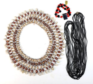 Multi-Stranded, beaded, and shell Necklaces