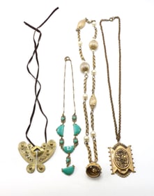 Gold-Tone and Turquoise Necklaces