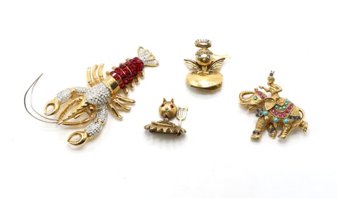 Vendome and Tortolani Brooch Collection