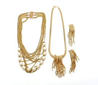 Miriam Haskell and Hattie Carnegie Gold-Tone Jewelry