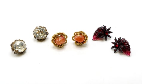 Miriam Haskell Clip-On and Screwback Earrings