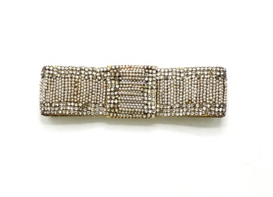 Miriam Haskell Gold-Tone Rhinestone Brooch