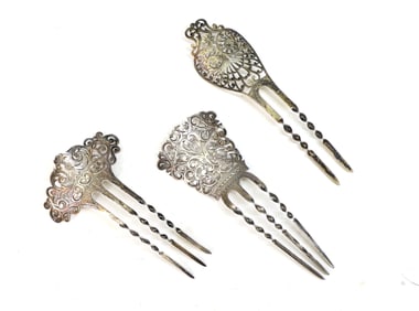 Sterling Silver Hair Combs