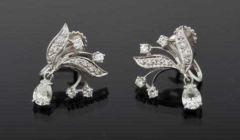14k WG Diamond Earrings