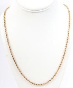 14k YG Rope Necklace