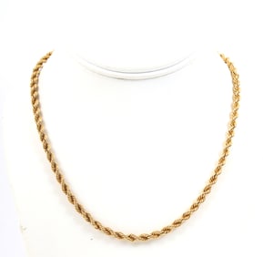 14k YG Rope Necklace