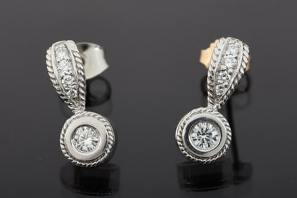 14k WG Diamond Earrings