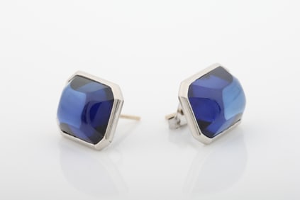 Platinum Sapphire Earrings