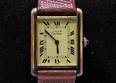 Cartier Must Tank LM Vermeil Wristwatch, Ref. 0152