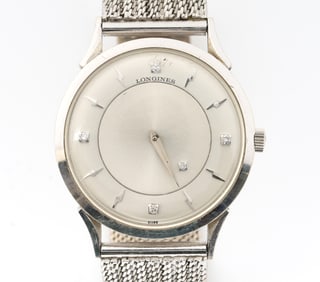 14k/18k WG Longines White Gold Mystery Dial Wristwatch