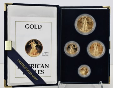 American Eagle Gold Bullion Coin Set, 1990