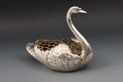 Gorham / Durgin Sterling Silver Swan Centerpiece