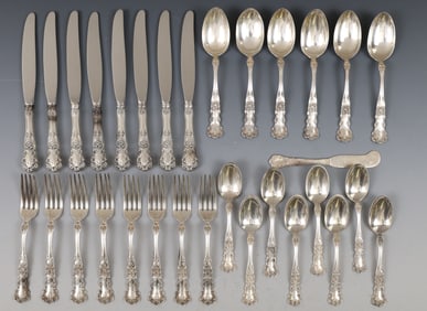 Gorham "Buttercup" Sterling Silver Flatware Service for 6 With Extras