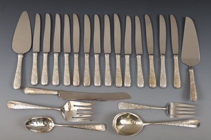 S. Kirk and Son "Old Maryland - Engraved" Sterling Silver Flatware Service for 6 With Extras