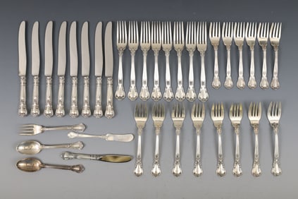 Gorham "Chantilly" Sterling Silver Partial Flatware Service for 8