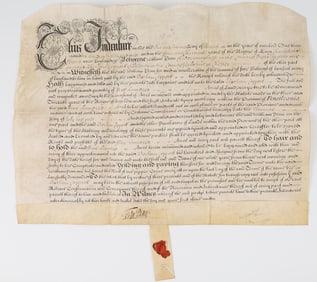 William Penn Signed Indenture-1681