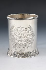 Silver Presentation Cup-5 O'clock Club Philadelphia-1894