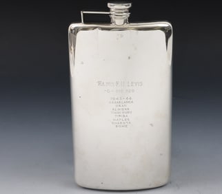 Silver Presentation Flask-World War II