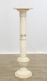 Italian Calacatta Marble Column Pedestal
