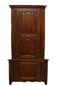 Louis XV French Provincial Encoignure a Deux Corps