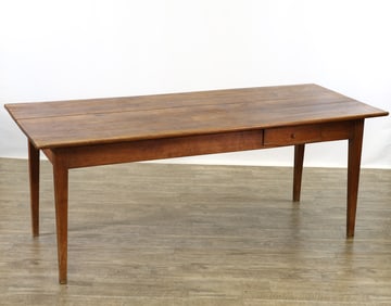 Late 19th c. French Provincial Cherrywood Farm Table