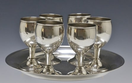 Mexican Sterling Silver Cordial Set