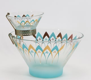 Anchor Hocking "Happy Hour" Glass Chip and Dip Set