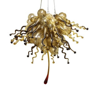 Ed Pennebaker for Red Fern Glass Chandelier