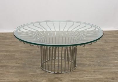 Chrome and Glass Coffee Table