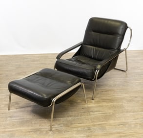 Marco Zanuso for Zanotta "Maggiolina" Lounge Chair and Ottoman