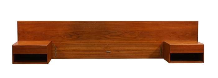 Danish Teak Platform Bed and Nightstands