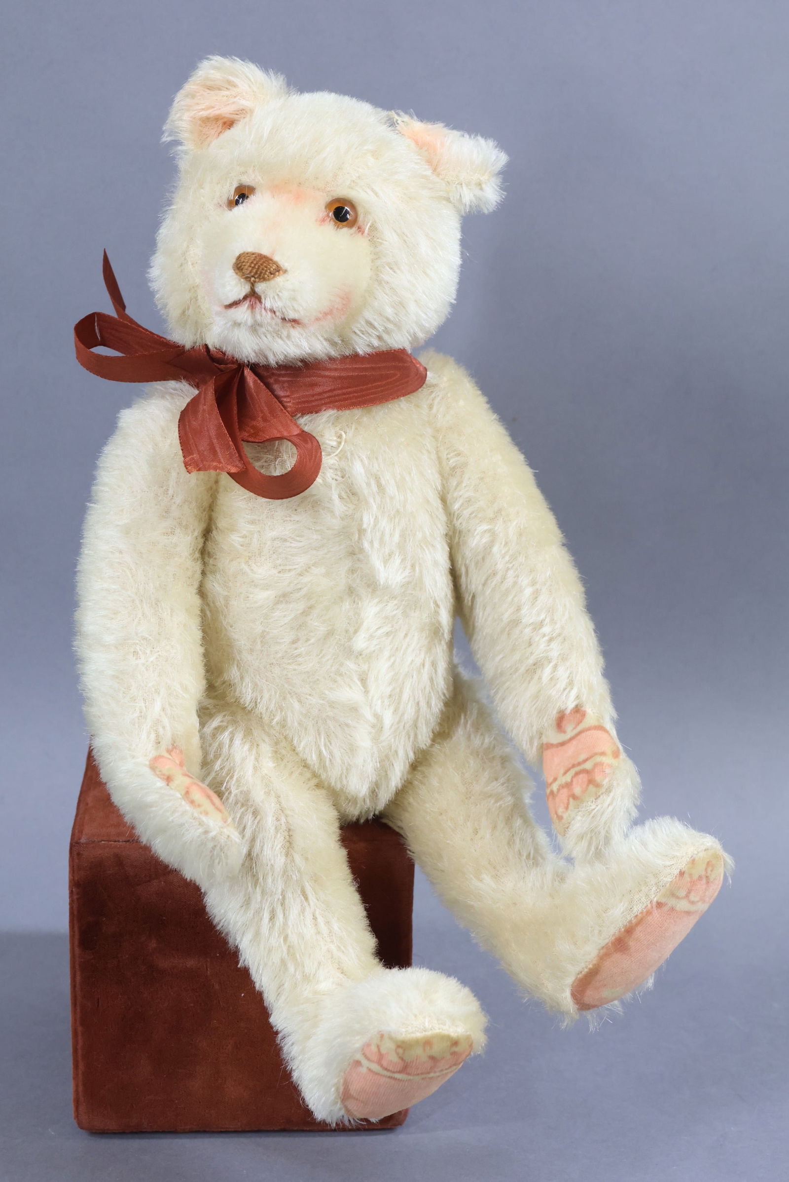 Steiff Polar Bear On Wheels With Ear Button And Tag