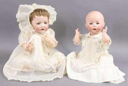 GERMAN BISQUE CHARACTER BABIES.