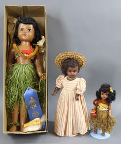 BLACK & NATIVE AMERICAN DOLLS.