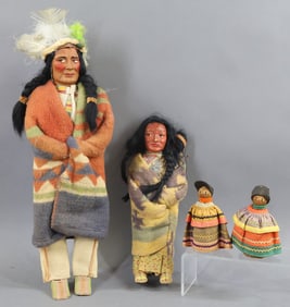 BLACK & NATIVE AMERICAN DOLLS.