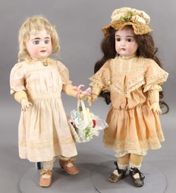 ANTIQUE GERMAN BISQUE DOLLS.